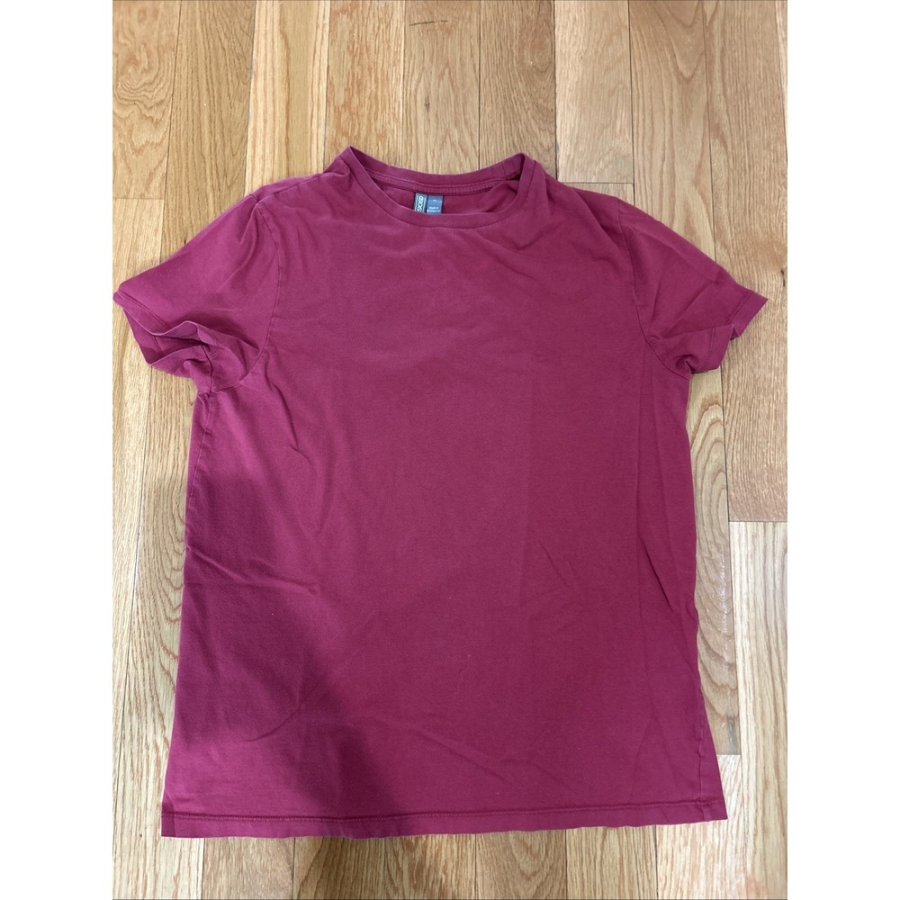 ASOS Men's T-Shirt Medium Red Crew Neck Short Sleeve Casual Basic Tee